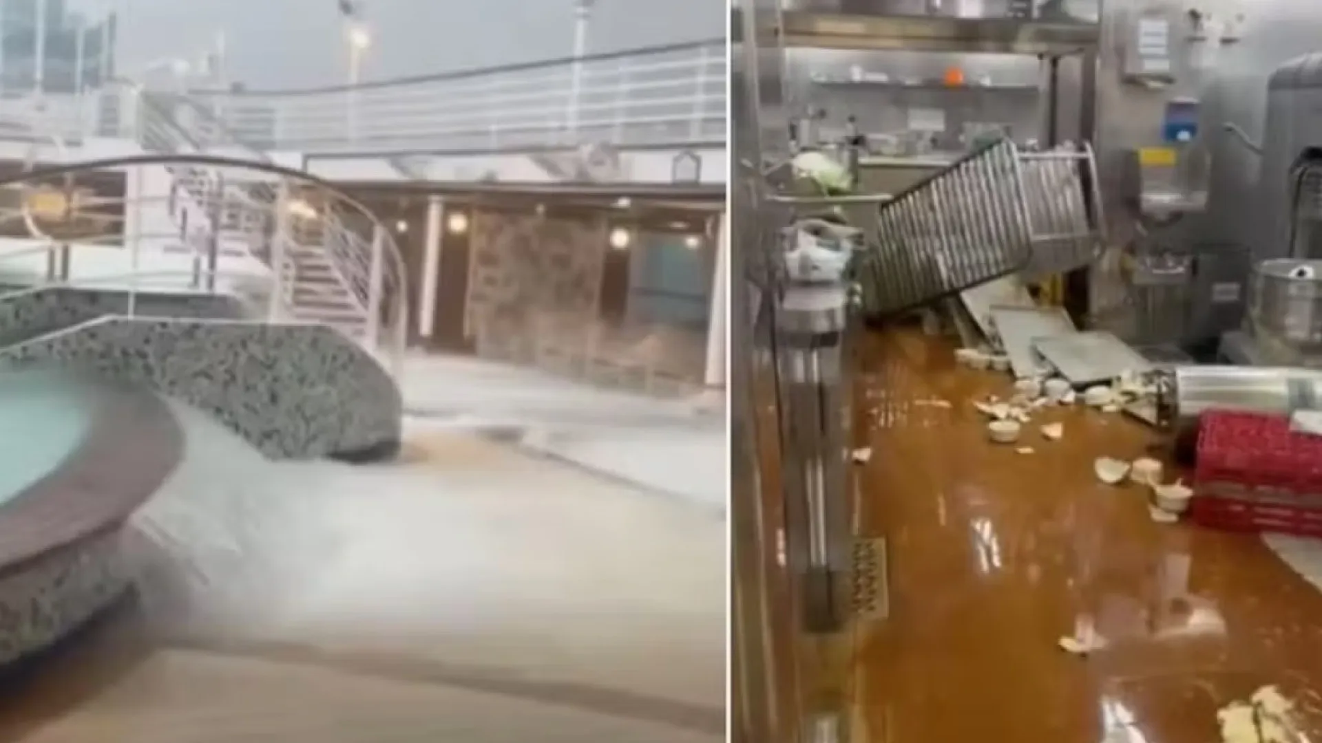 Cruzeiro de luxo é inundado após se inclinar em águas agitadas; vídeo - img