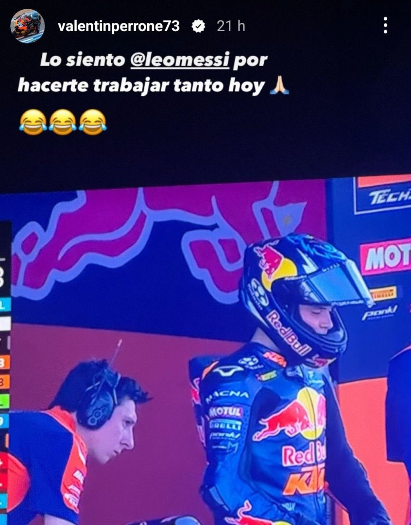 Messi virou mecânico na Moto3?" Piloto brinca e imagem viraliza - img
