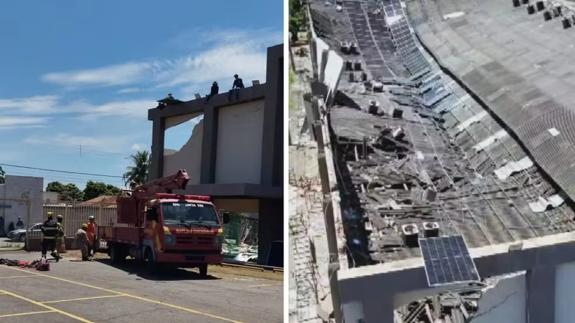 Teto de igreja desaba durante instalação de placas solares em Goiânia - img