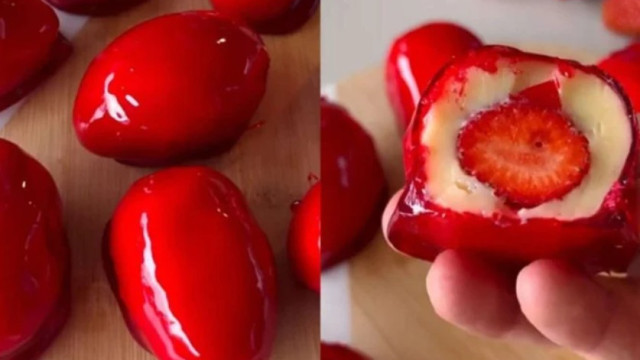 Morango do amor viraliza com brigadeiro e calda crocante; como fazer - img