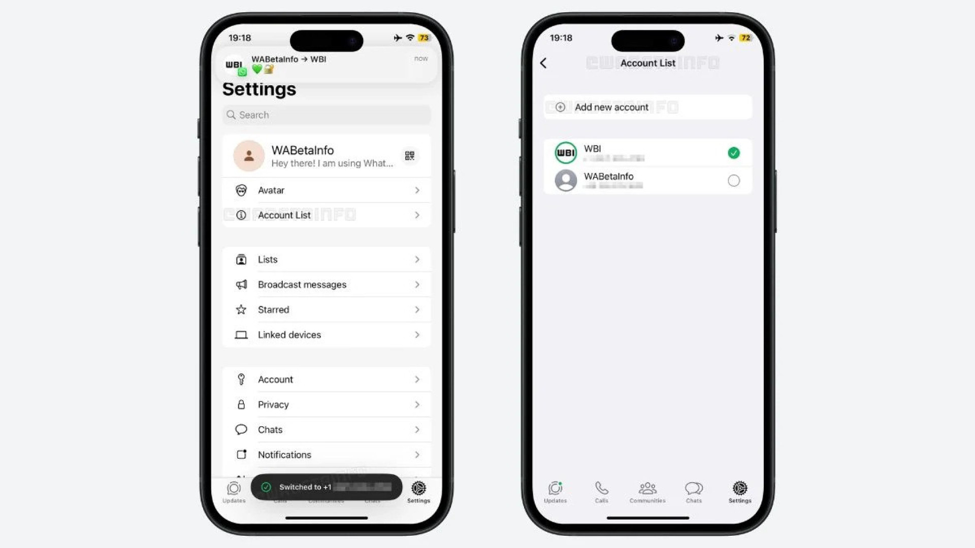 WhatsApp testa função para trocar de conta sem precisar sair do app - img