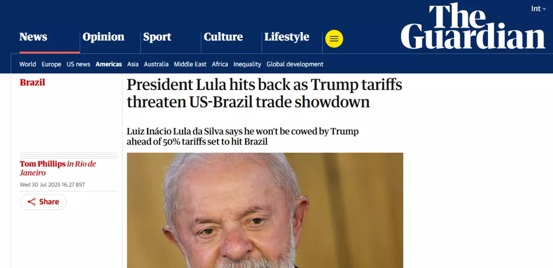 Imprensa mundial repercute sanções de Trump ao Brasil e a Moraes - img