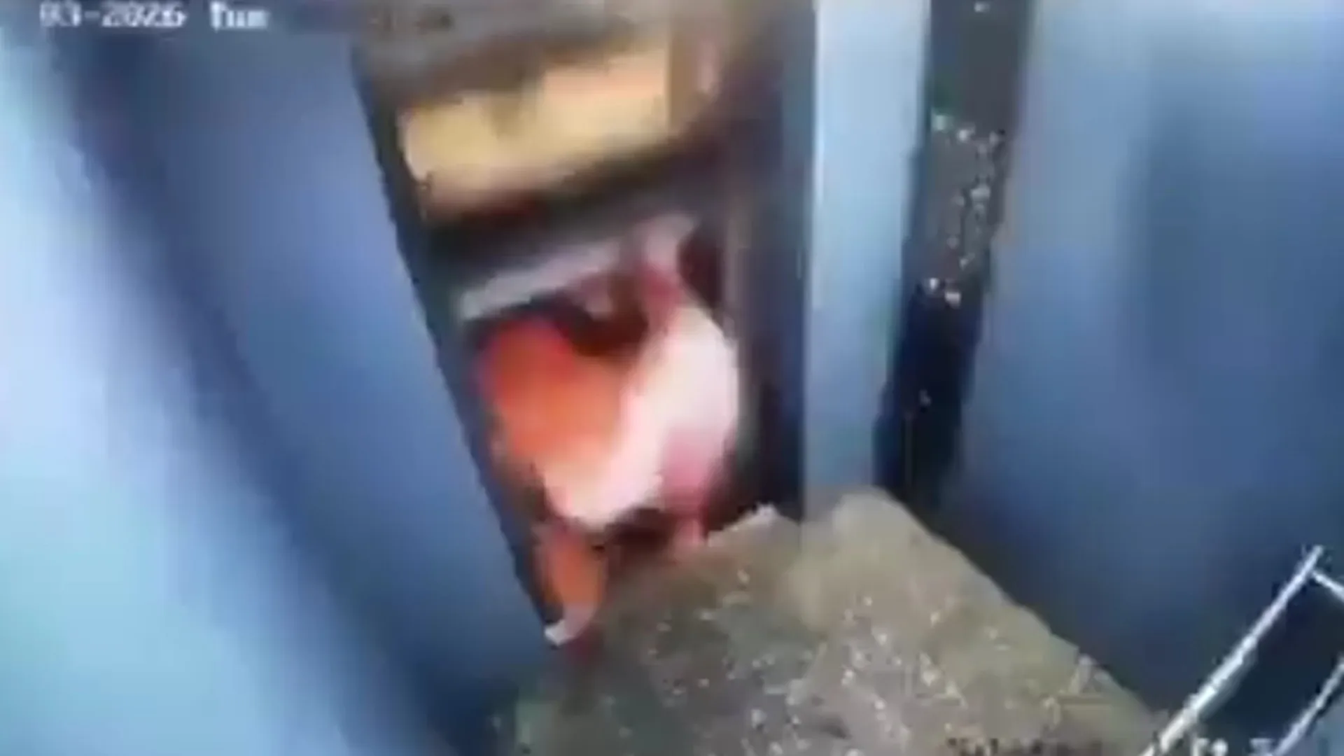 Vídeo: homem escapa de ser esmagado ao sair de elevador na Índia - img