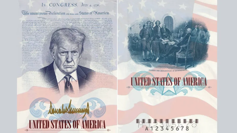 EUA vão emitir passaportes comemorativos com rosto e assinatura de Trump - img